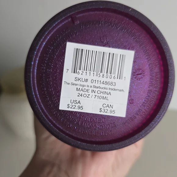 NWT Starbucks Metallic Magenta Cold Cup - Spring 2024 Collection - Picture 3 of 4